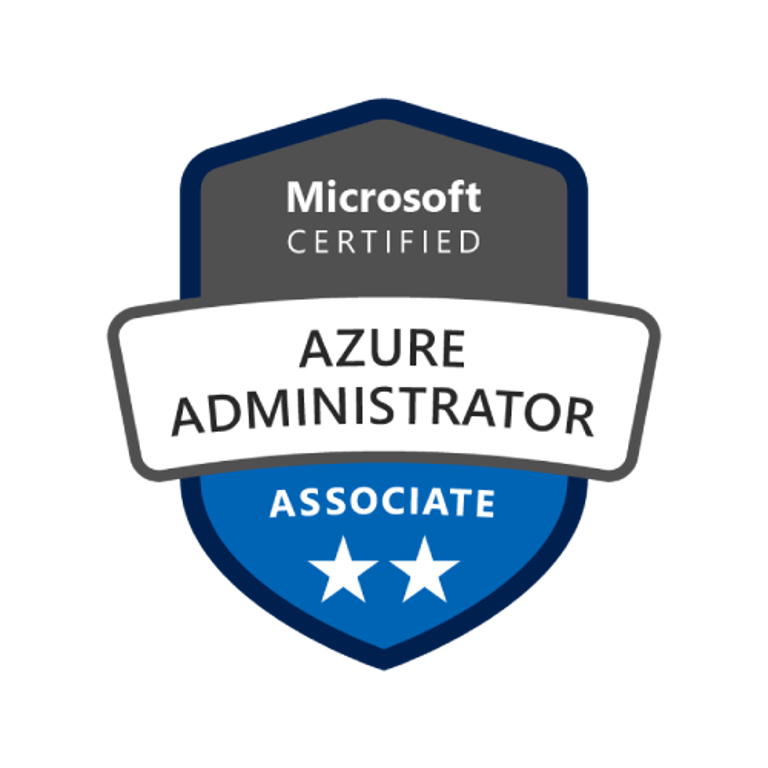 Microsoft Certified: Azure Administrator Associate (AZ-104) badge