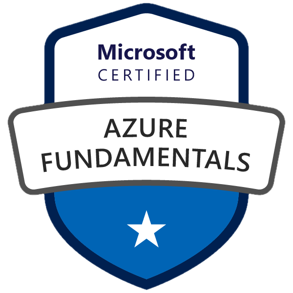Microsoft Certified: Azure Fundamentals (AZ-900) badge