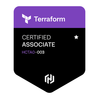 HashiCorp Certified: Terraform Associate badge