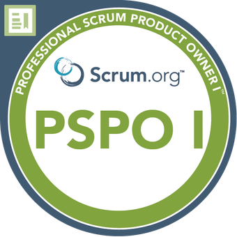 Professional Scrum Product Owner I (PSPO I) badge