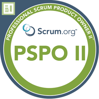 Professional Scrum Product Owner II (PSPO II) badge